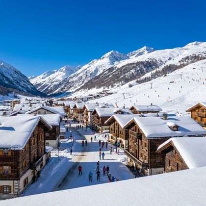 Livigno alpine village in winter